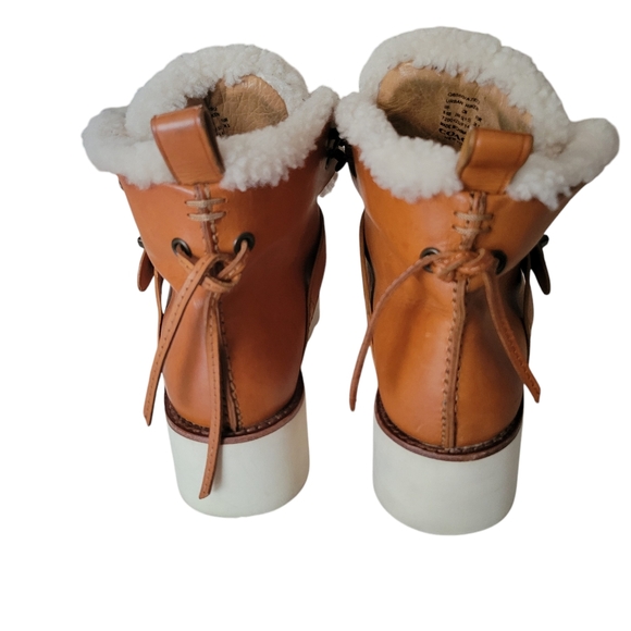 Coach Urban Hiker Shearling Leather Platform Boots - Picture 6 of 9
